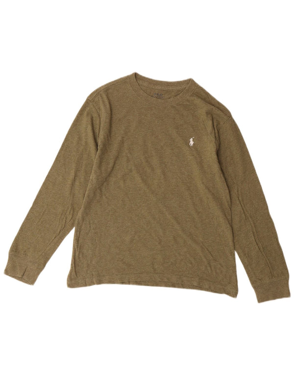 Polo Ralph Lauren Boys Top Long Sleeve 10-11 Years Medium Khaki