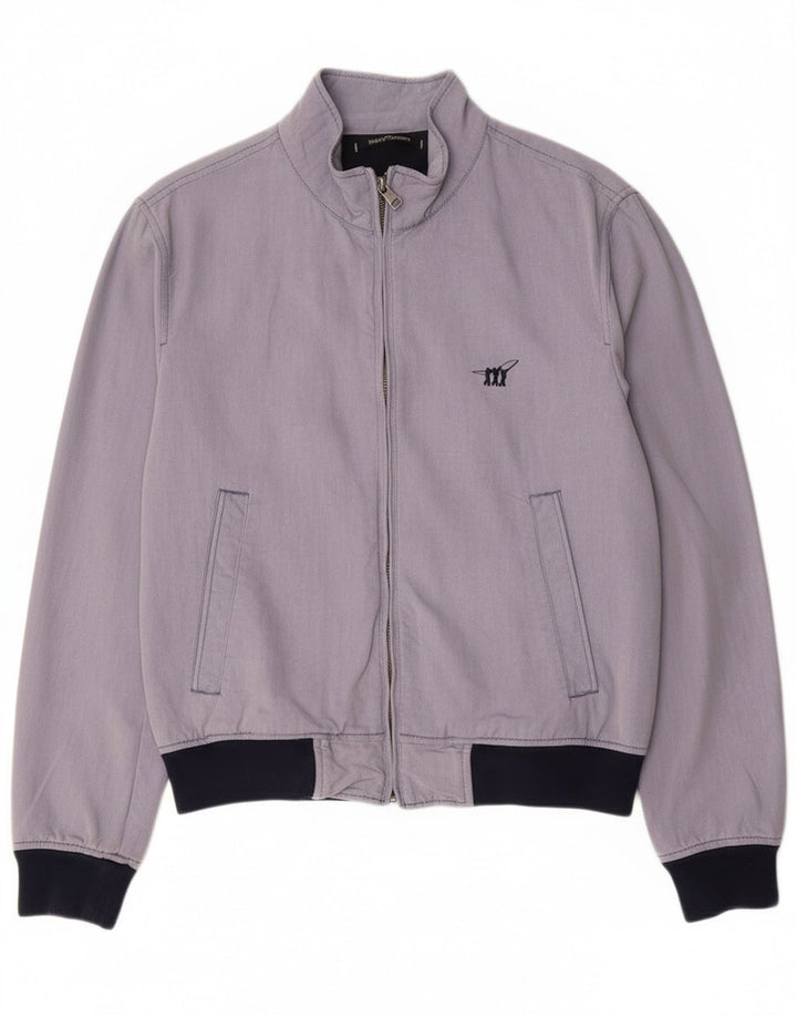 Henry Cottons Mens Bomber Jacket IT 50 Large Purple Cotton
