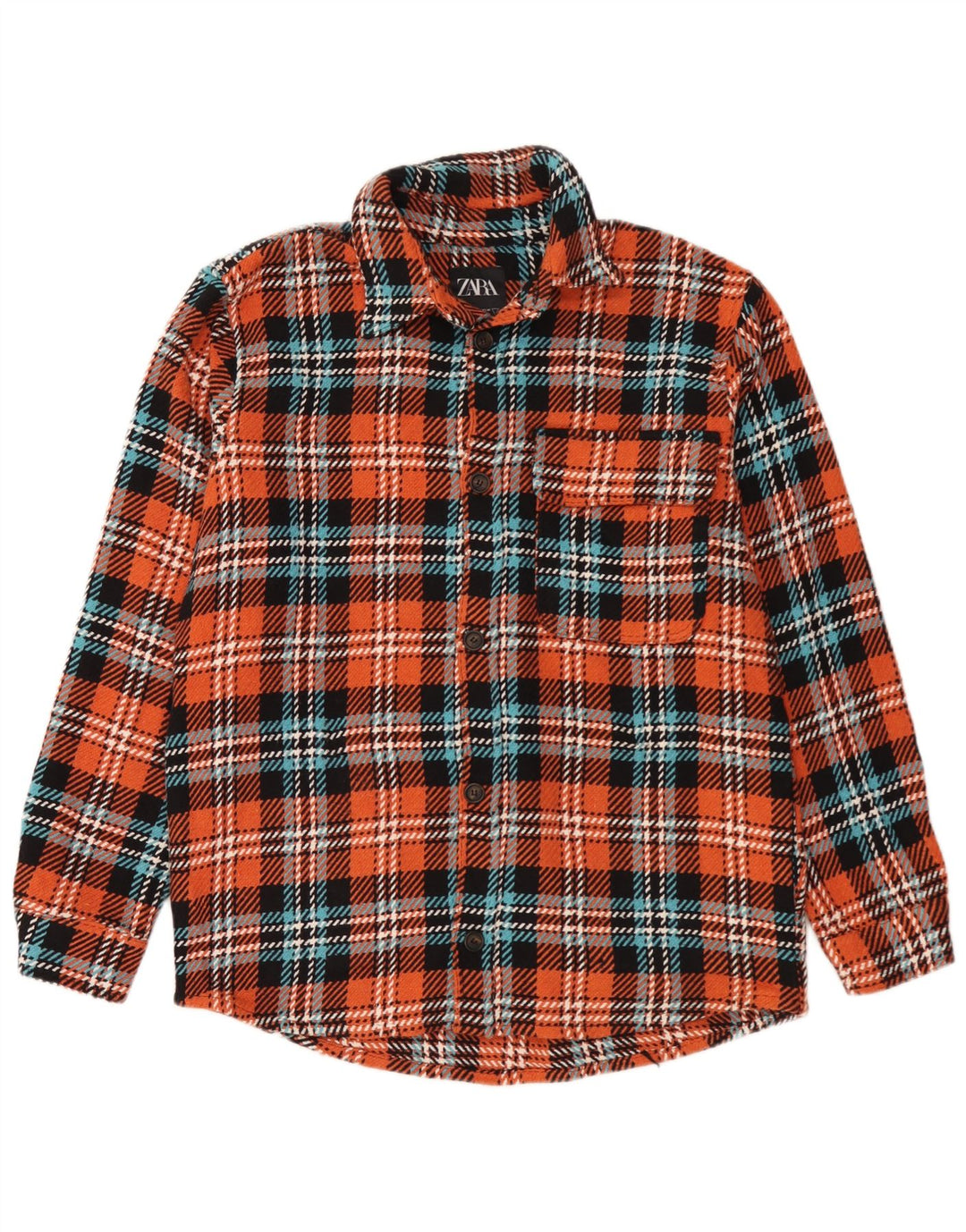 Zara Mens Overshirt Shirt Medium Multicoloured Check Cotton