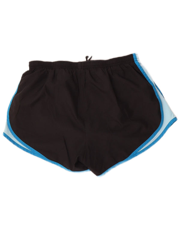 Nike Womens Sport Shorts UK 14 Medium Black Colourblock