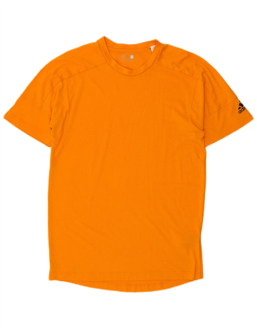 ADIDAS Mens T-Shirt Top Medium Orange Polyester