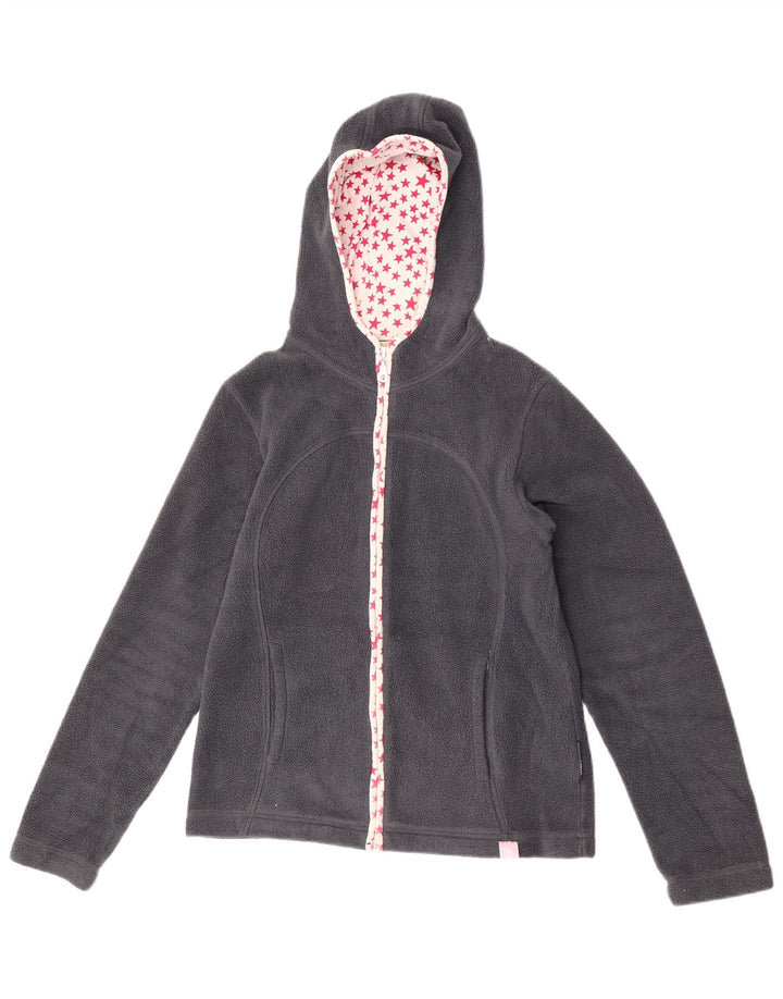 Quiksilver Womens Roxy Hooded Fleece Jacket US 4 Small Navy Blue Polyester