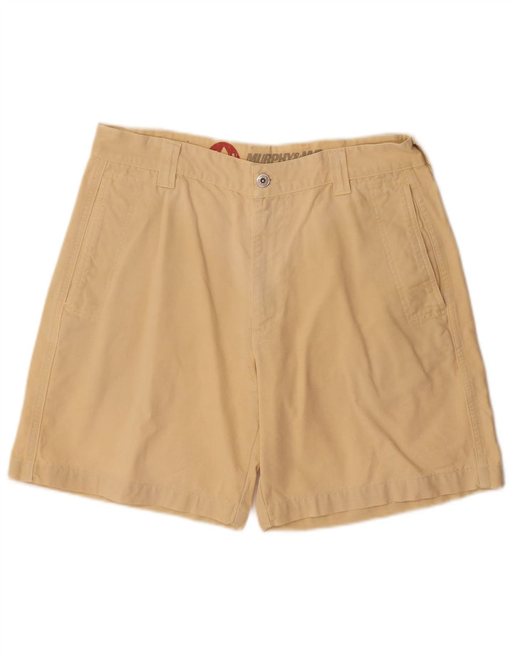 Murphy & Nye Mens Chino Shorts W34 Large Beige Cotton