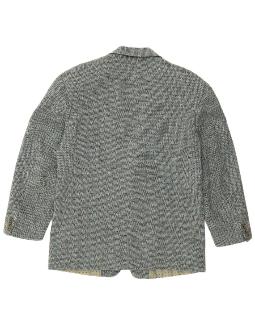 HUGO BOSS Mens 2 Button Blazer Jacket IT 52 XL Blue Herringbone New Wool