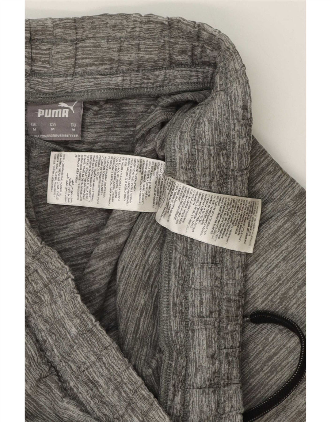 Puma Womens Tracksuit Trousers UK 12 Medium Grey Flecked Polyester