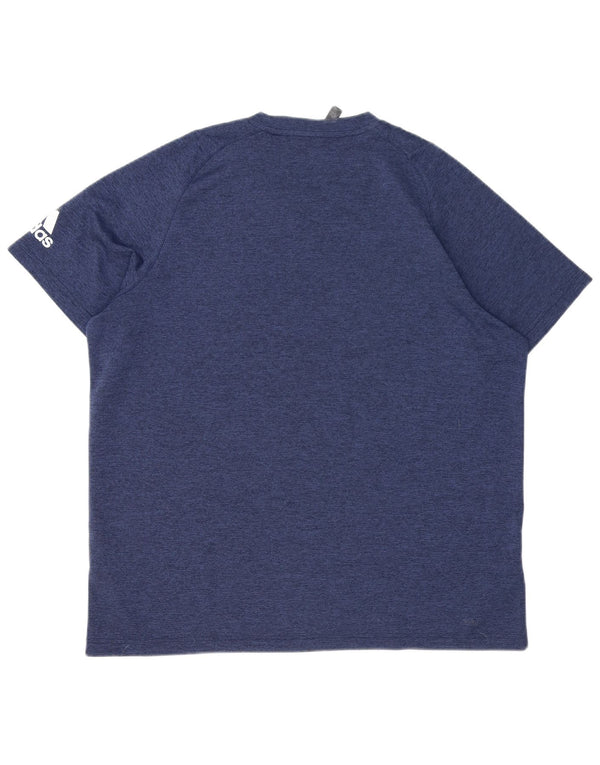 Adidas Mens T-Shirt Top XL Navy Blue Polyester