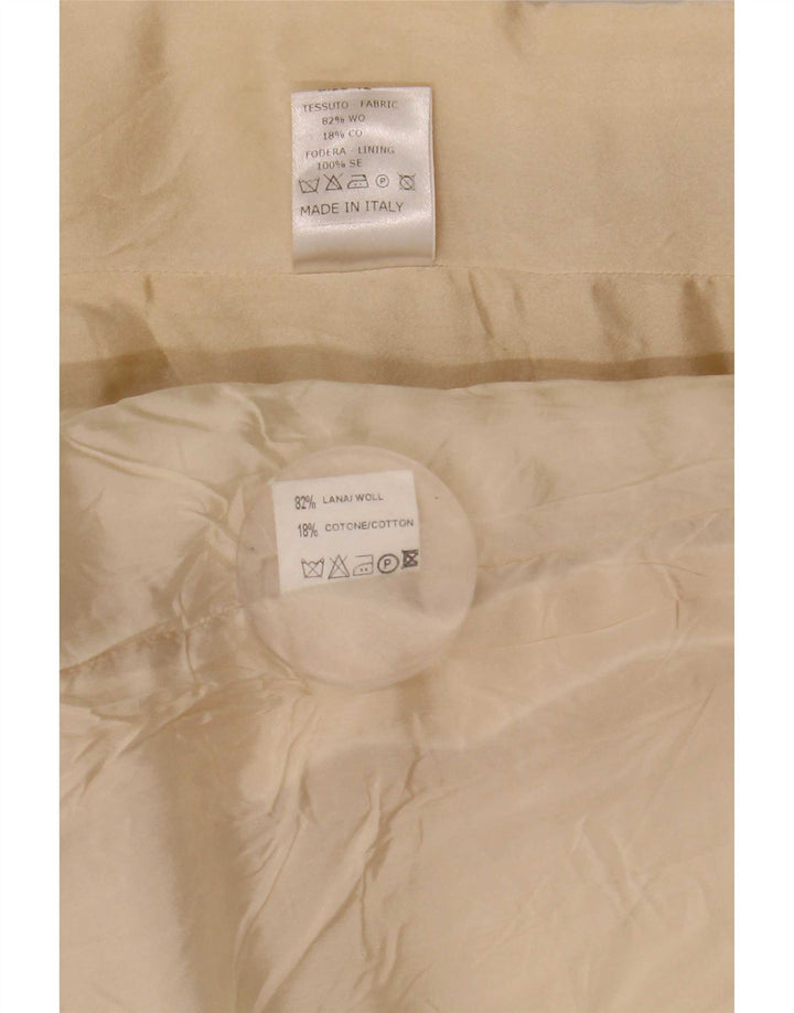 Mila Schon Womens 2 Piece Skirt Set IT 42 Medium W26 Beige Wool