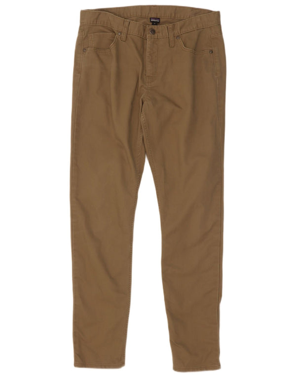 Patagonia Womens Slim Casual Trousers US 12 Large W34 L32 Beige