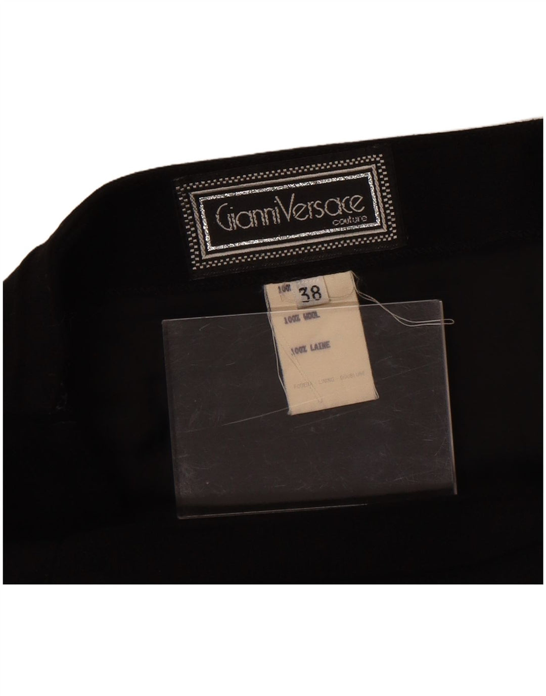 Gianni Versace Womens Pencil Skirt IT 38 XS W26 Black Wool