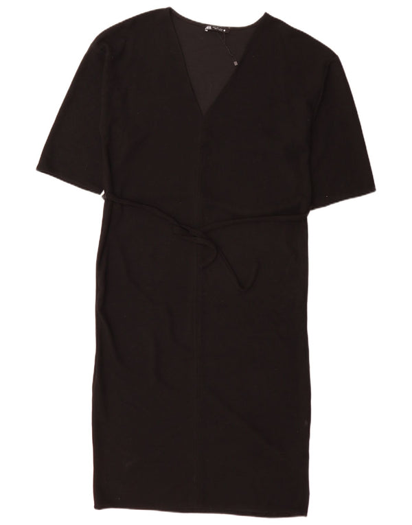 Zara Womens Oversized Maxi Dress UK 10 Small Black Polyester
