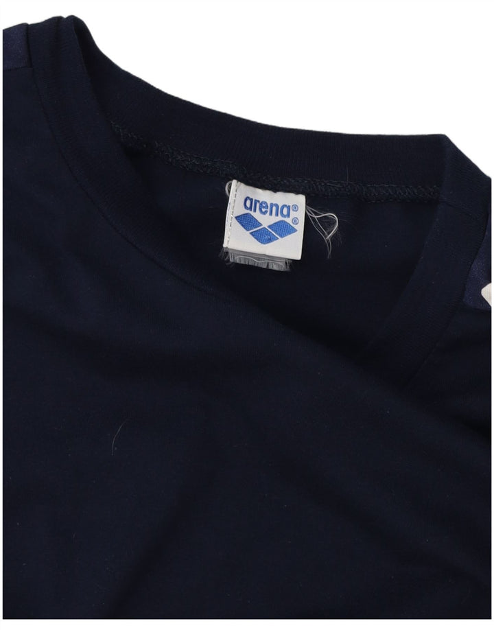 Arena Mens Graphic T-Shirt Top Medium Navy Blue
