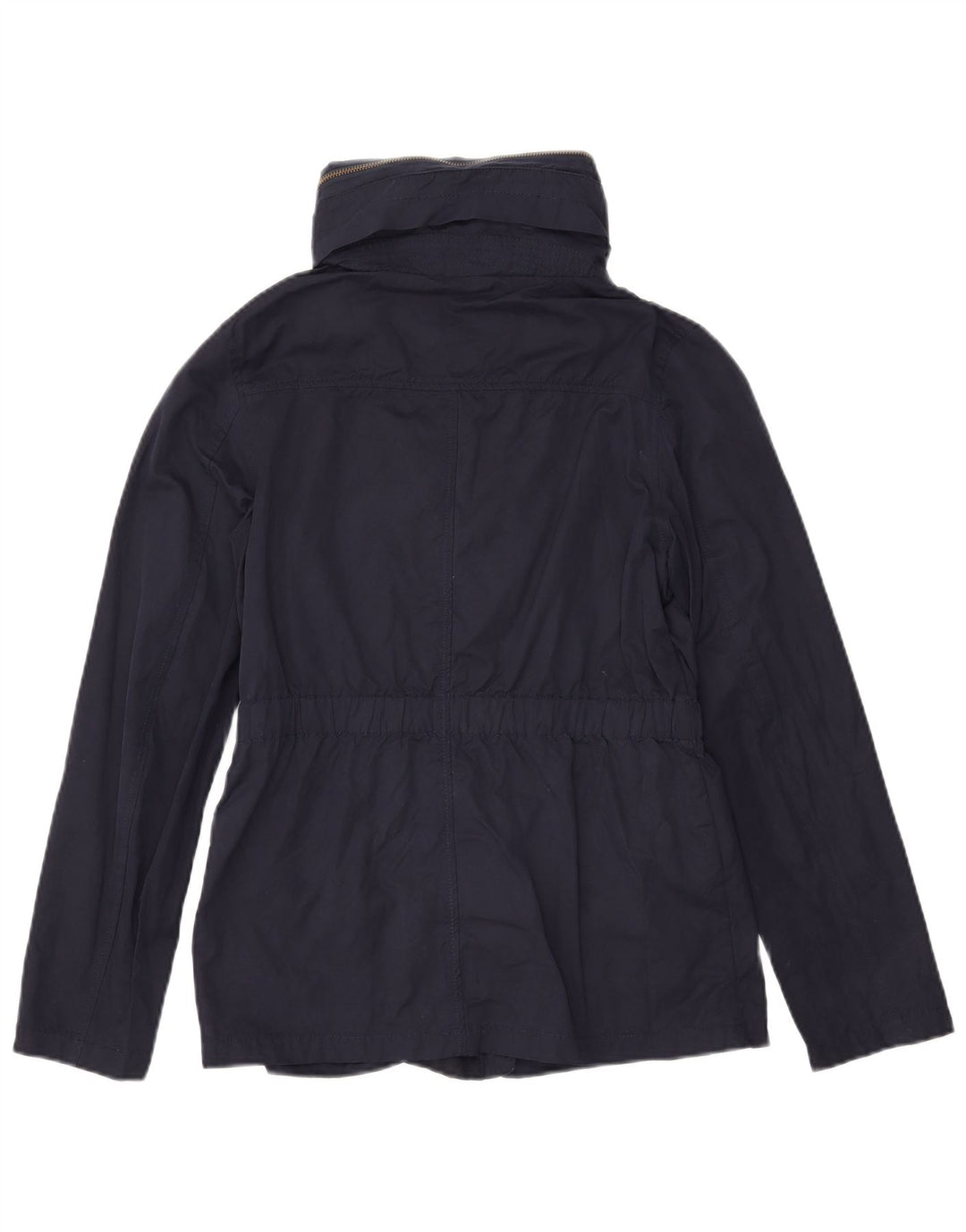 FAT FACE Womens Hooded Utility Jacket UK 10 Small Navy Blue Polyester