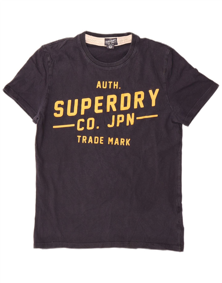 Superdry Mens Graphic T-Shirt Top Medium Black Cotton