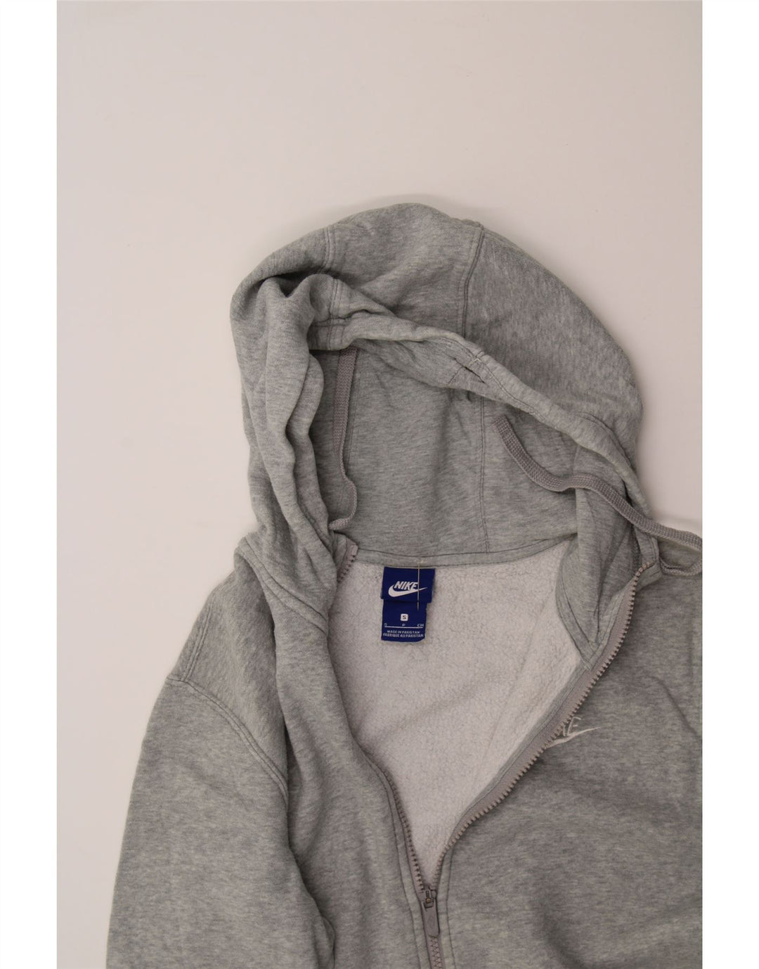 NIKE Mens Zip Hoodie Sweater Small Grey Cotton Vintage Nike and Second-Hand Nike from Messina Hembry 