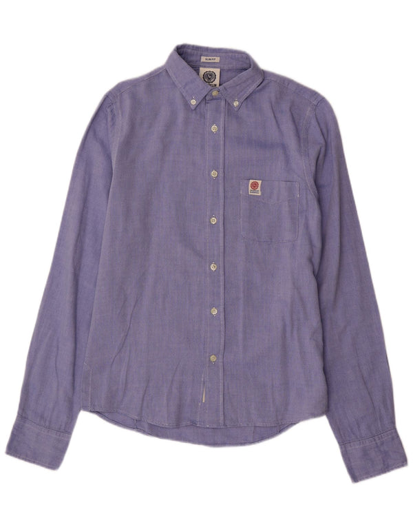 FRANKLIN MARSHALL Mens Slim Fit Shirt Small Blue