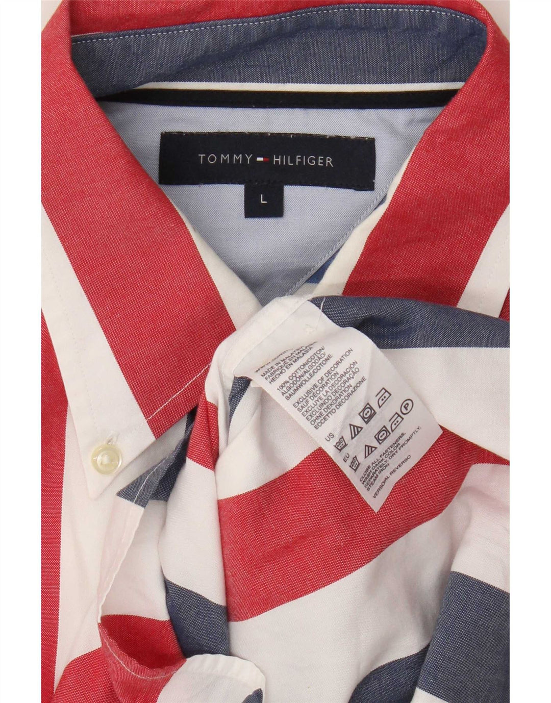 Tommy Hilfiger Mens Shirt Large Multicoloured Striped