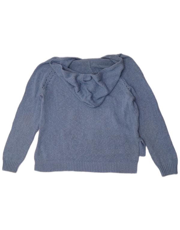 Fat Face Womens Hooded Jumper Sweater UK 14 Medium Blue Cotton