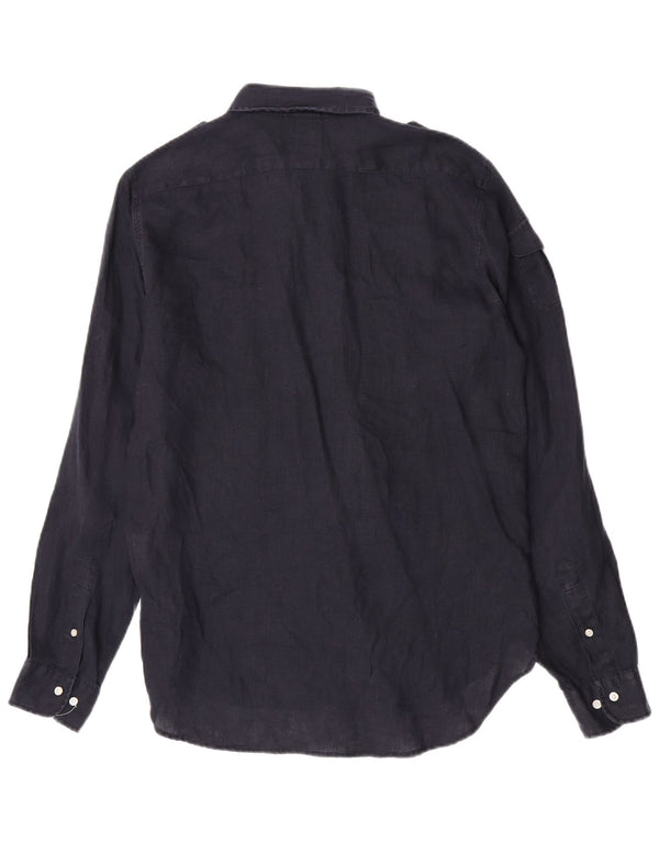 Marina Yachting Mens Military Regular Fit Shirt Size 41 Medium Navy Blue