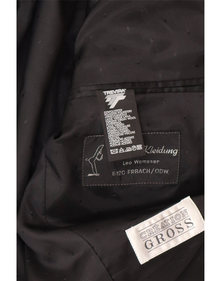 TREVIRA Mens 1 Button Blazer Jacket UK 38 Medium Red Floral Classic