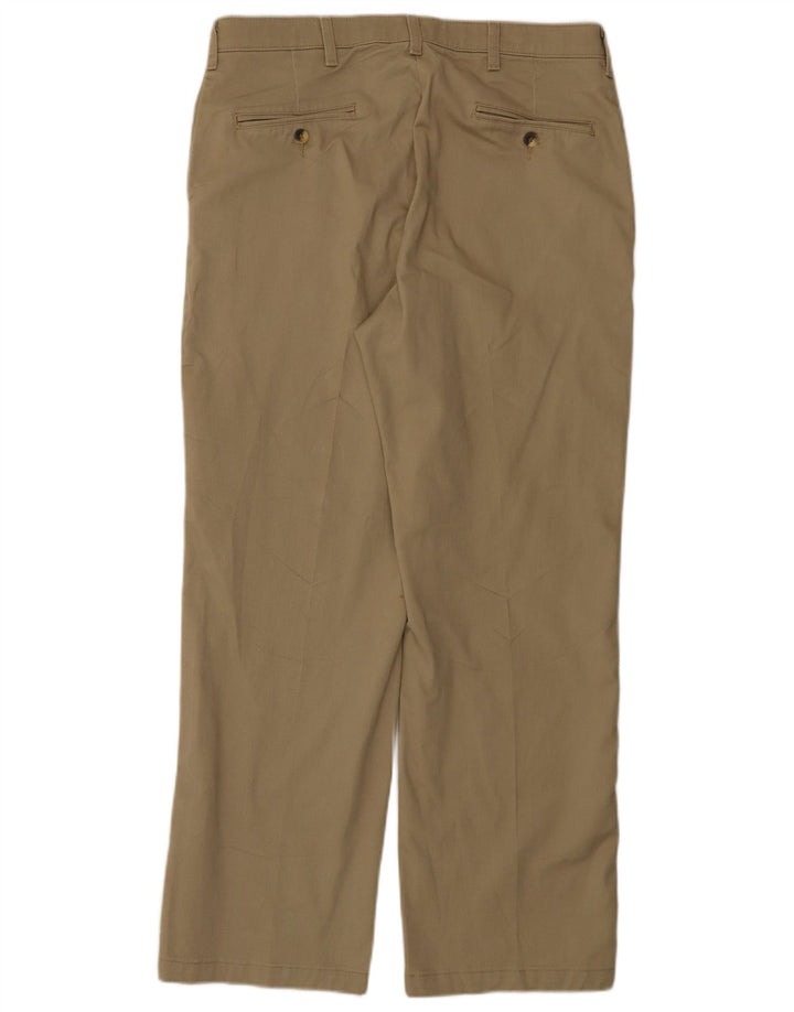 WRANGLER Mens Comfort Fit Straight Chino Trousers W34 L30 Beige Cotton