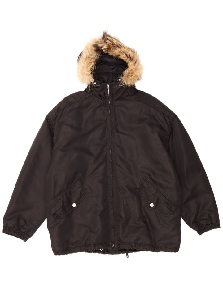 COLMAR Mens Hooded Windbreaker Jacket UK 42 XL Black Polyamide