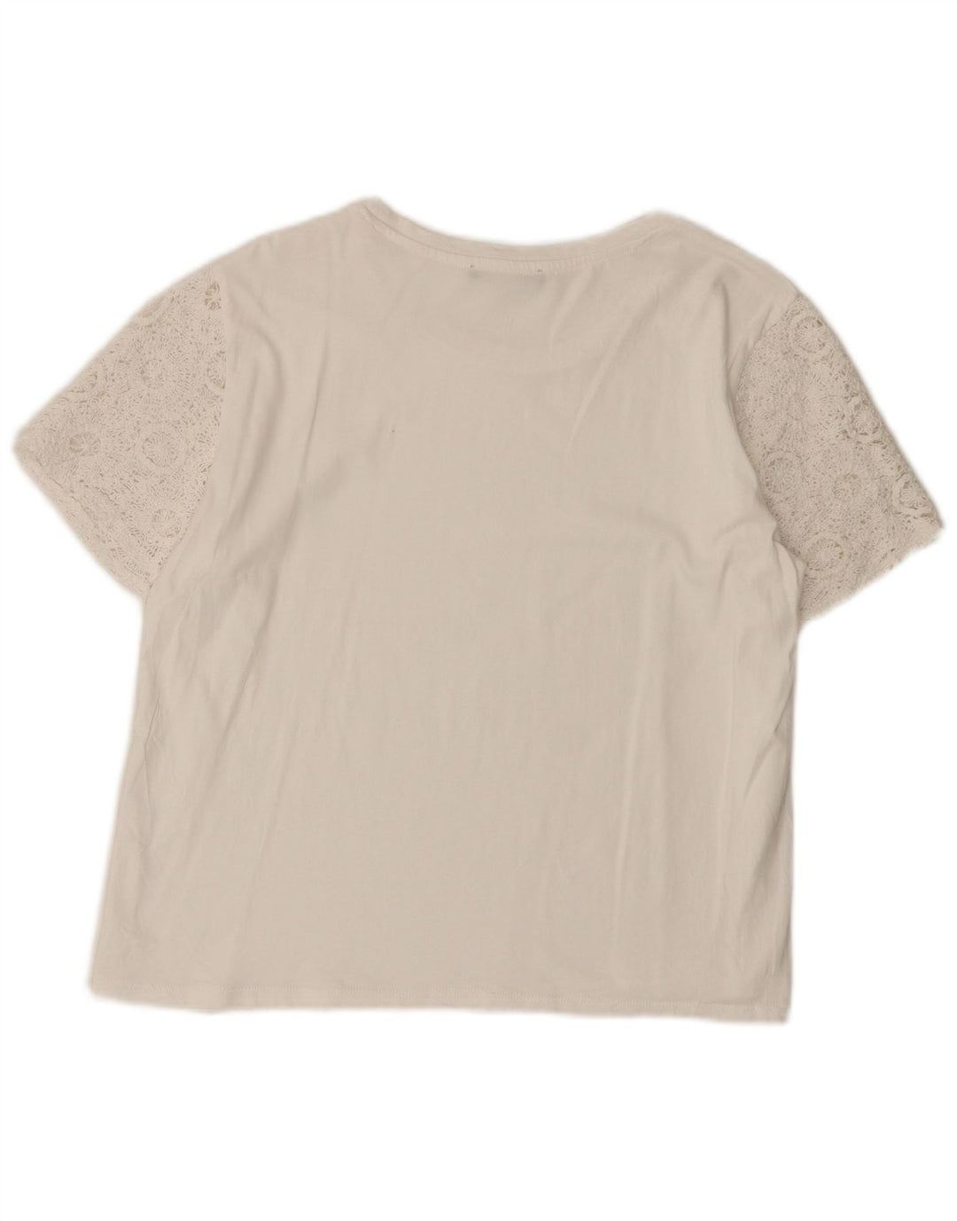 Zara Womens T-Shirt Top UK 14 Large White Floral