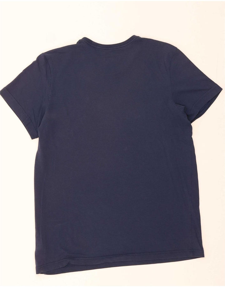 ADIDAS Mens Climalite T-Shirt Top Medium Navy Blue Cotton