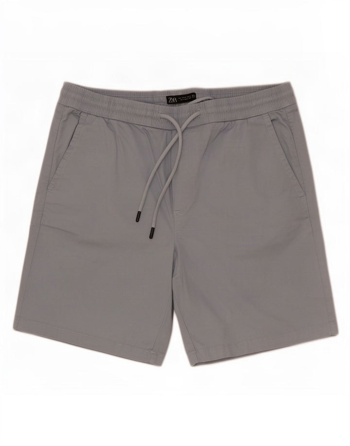Zara Mens Chino Shorts Medium W31 Blue