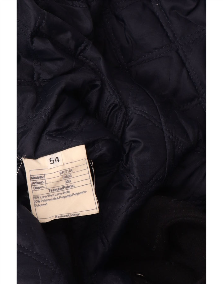 Marina Yachting Mens Pea Coat IT 54 2XL Navy Blue Wool