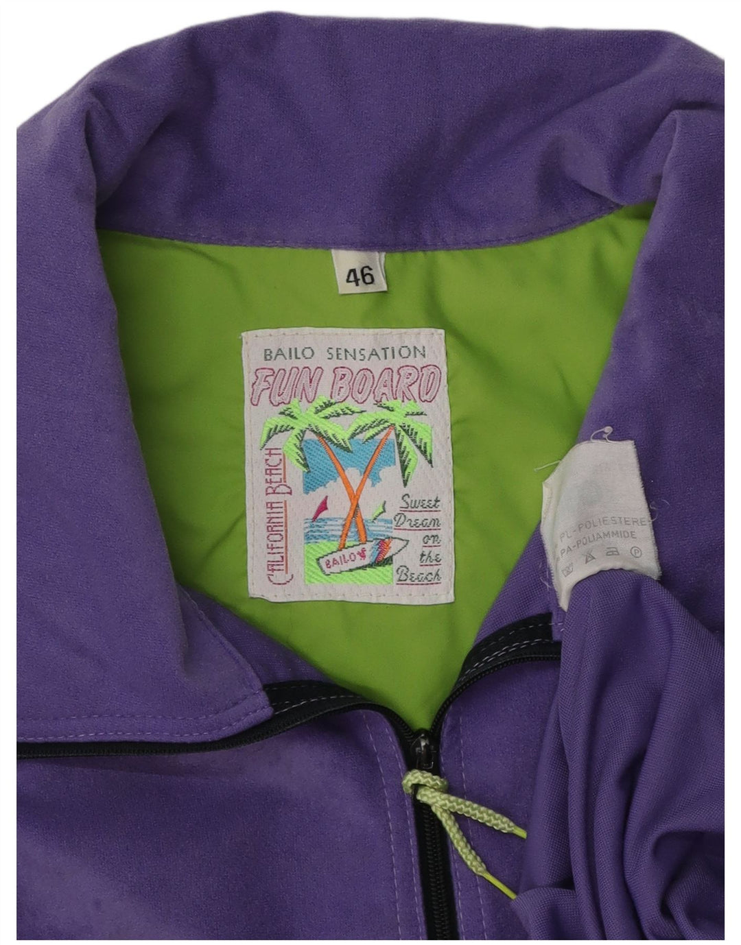Bailo Womens Graphic Pullover Tracksuit Top EU 46 XL Purple Colourblock