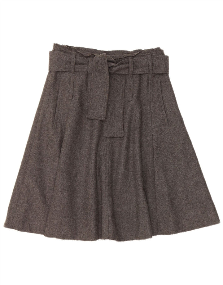 Henry Cottons Womens A-Line Skirt IT 42 Medium W28  Grey Wool