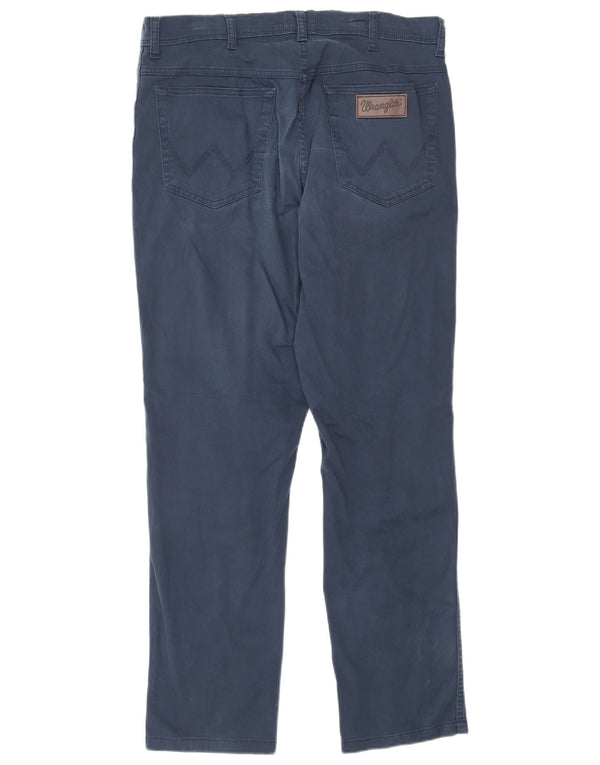 Wrangler Mens Texas Slim Jeans W36 L34 Navy Blue Cotton