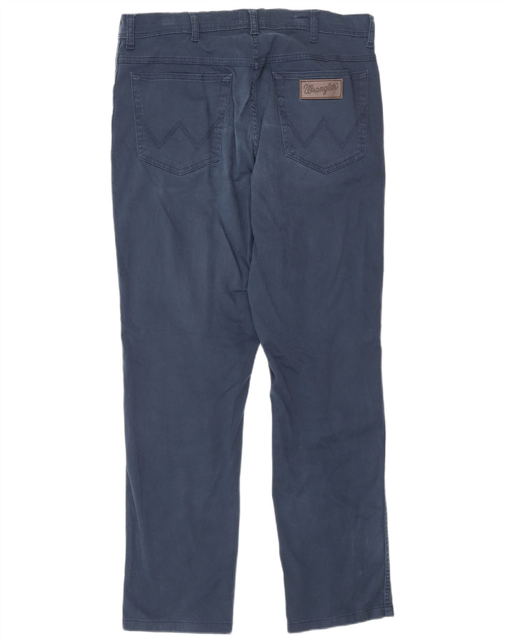 Wrangler Mens Texas Slim Jeans W36 L34 Navy Blue Cotton