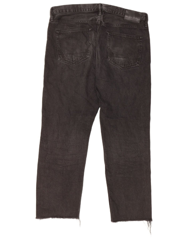 ALL SAINTS Mens Sid Straight Jeans W32 L26 Black Cotton