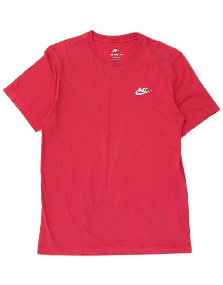 NIKE Mens T-Shirt Top Small Pink Cotton