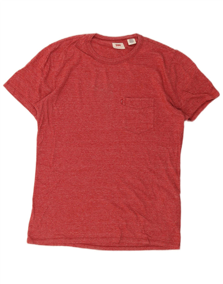 LEVI'S Mens T-Shirt Top Small Red Flecked Cotton