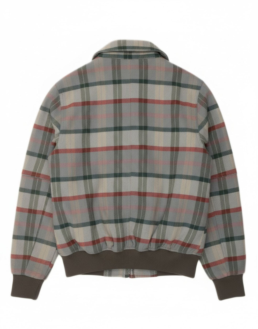 Iguana Mens Bomber Jacket UK 34 XS Grey Plaid Wool