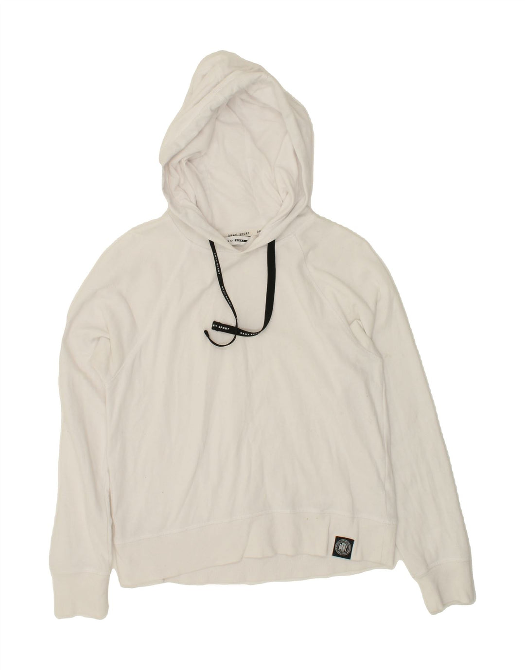 DKNY Mens Hoodie Jumper Small White Cotton Vintage Dkny and Second-Hand Dkny from Messina Hembry 