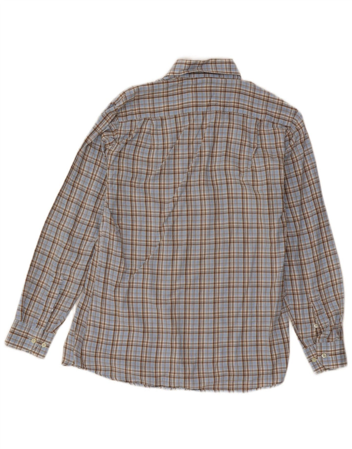 Avirex Mens Shirt Medium Blue Check Cotton