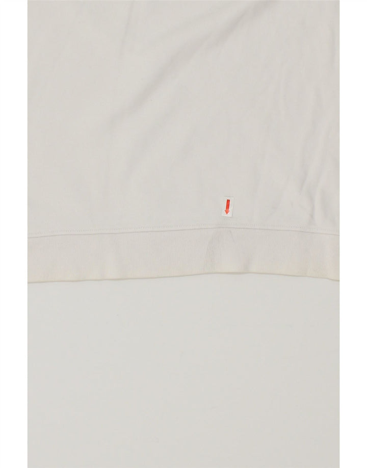 LEVI'S Womens Oversized Graphic Sweatshirt Jumper UK 10 Small White Cotton Vintage Levi's and Second-Hand Levi's from Messina Hembry 