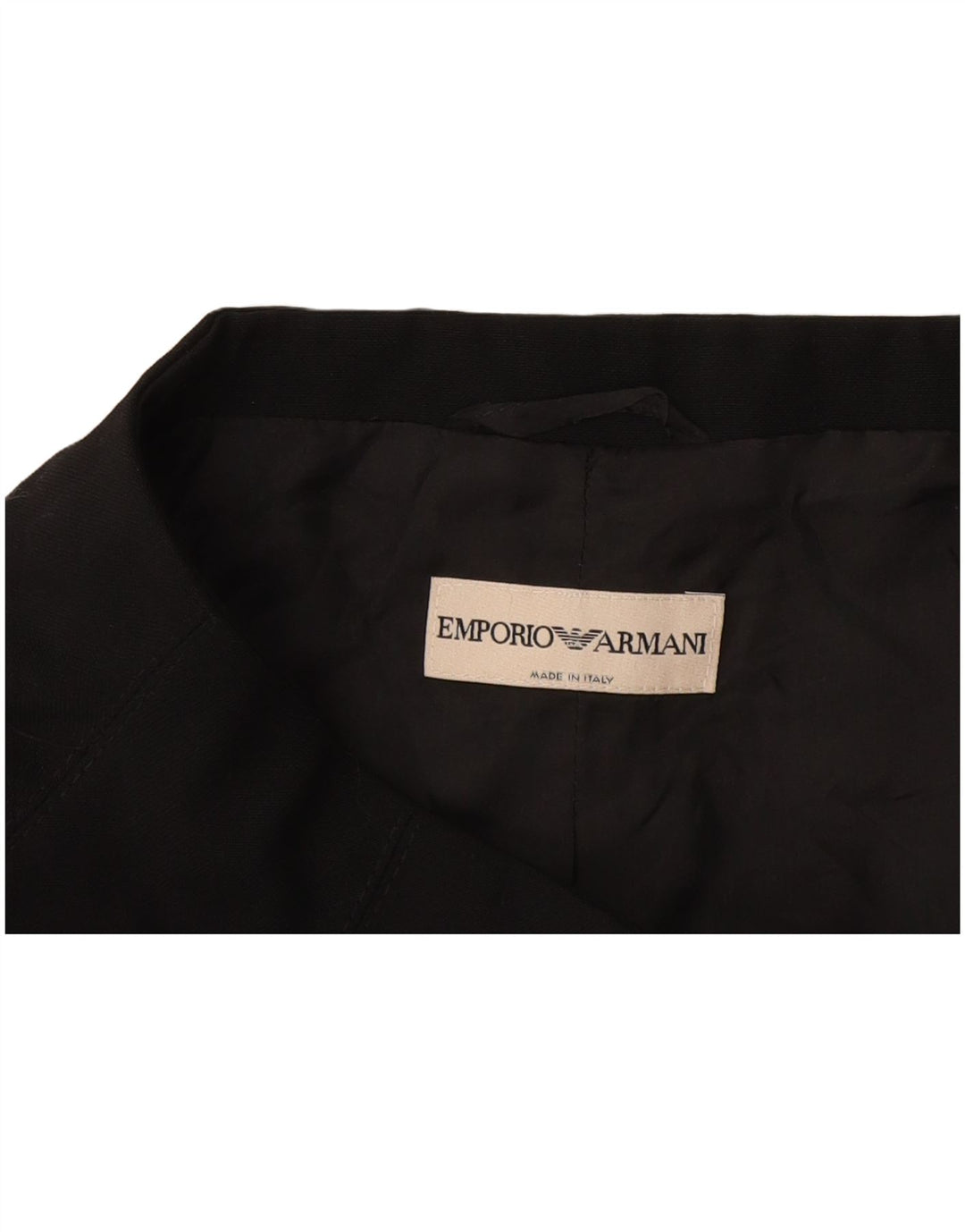 Emporio Armani Womens 3 Button Blazer Jacket UK 4 XS Black