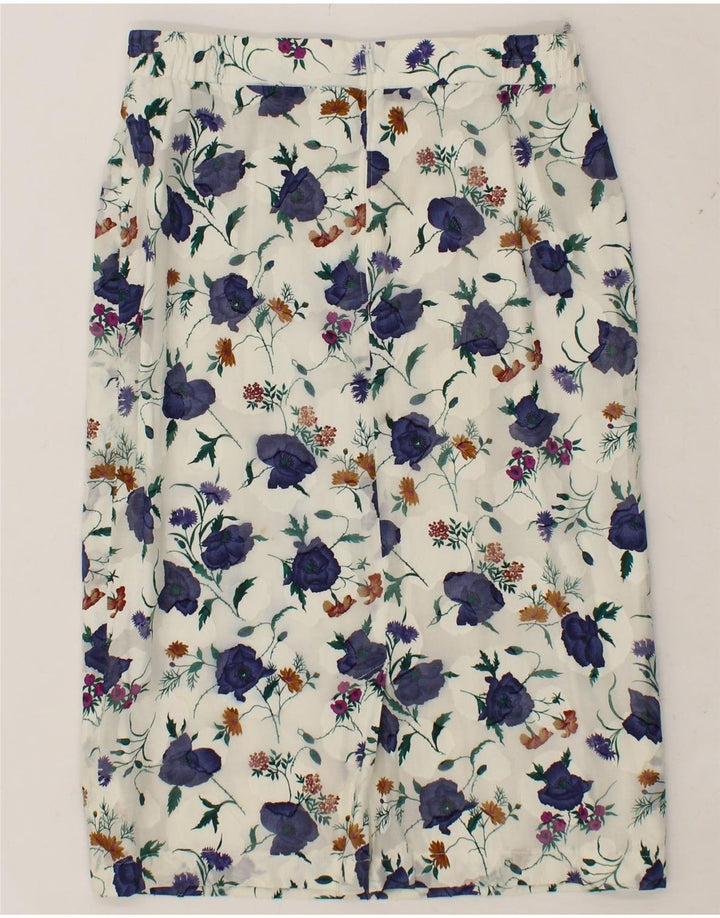 VINTAGE Womens Midi Skirt IT 42 Medium W32  Multicoloured Floral Vintage Vintage and Second-Hand Vintage from Messina Hembry 