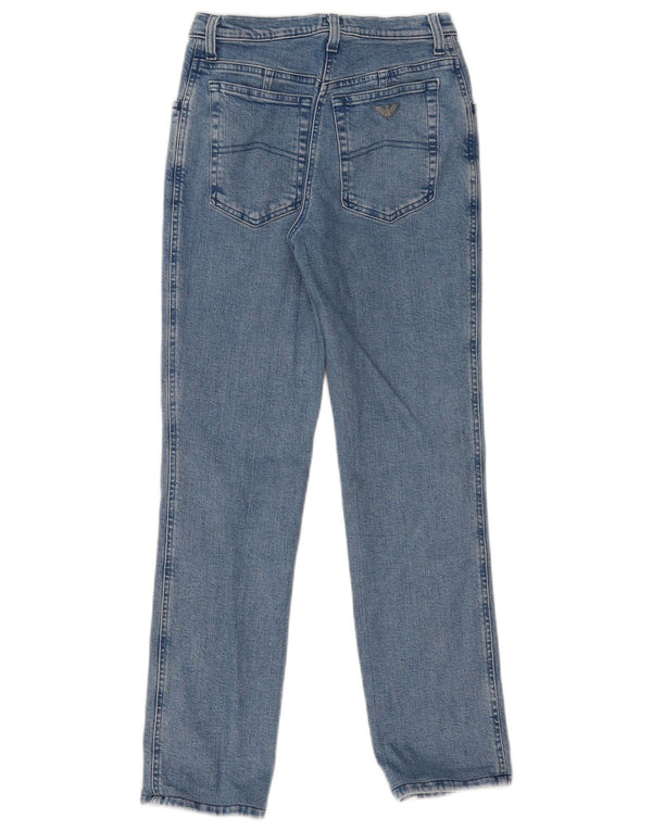 Armani Womens Straight Jeans W27 L27 Blue