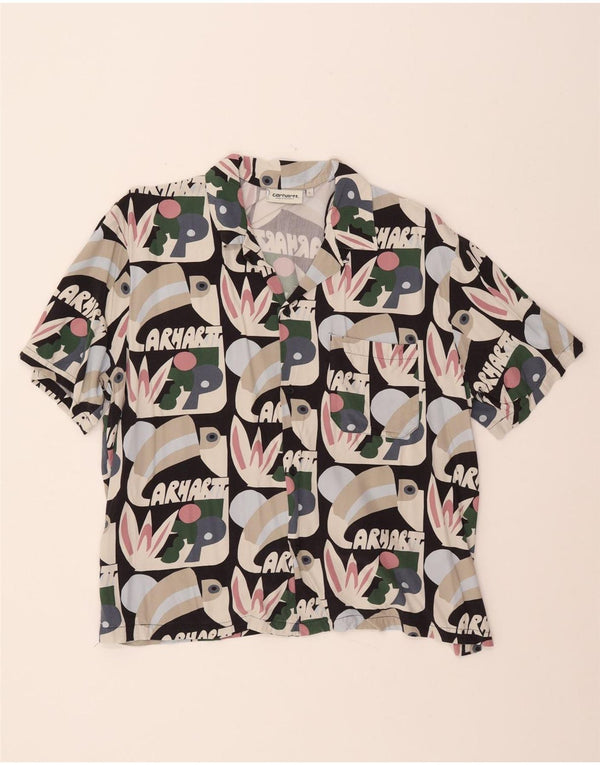 CARHARTT Mens Graphic Short Sleeve Shirt Large Multicoloured Patchwork