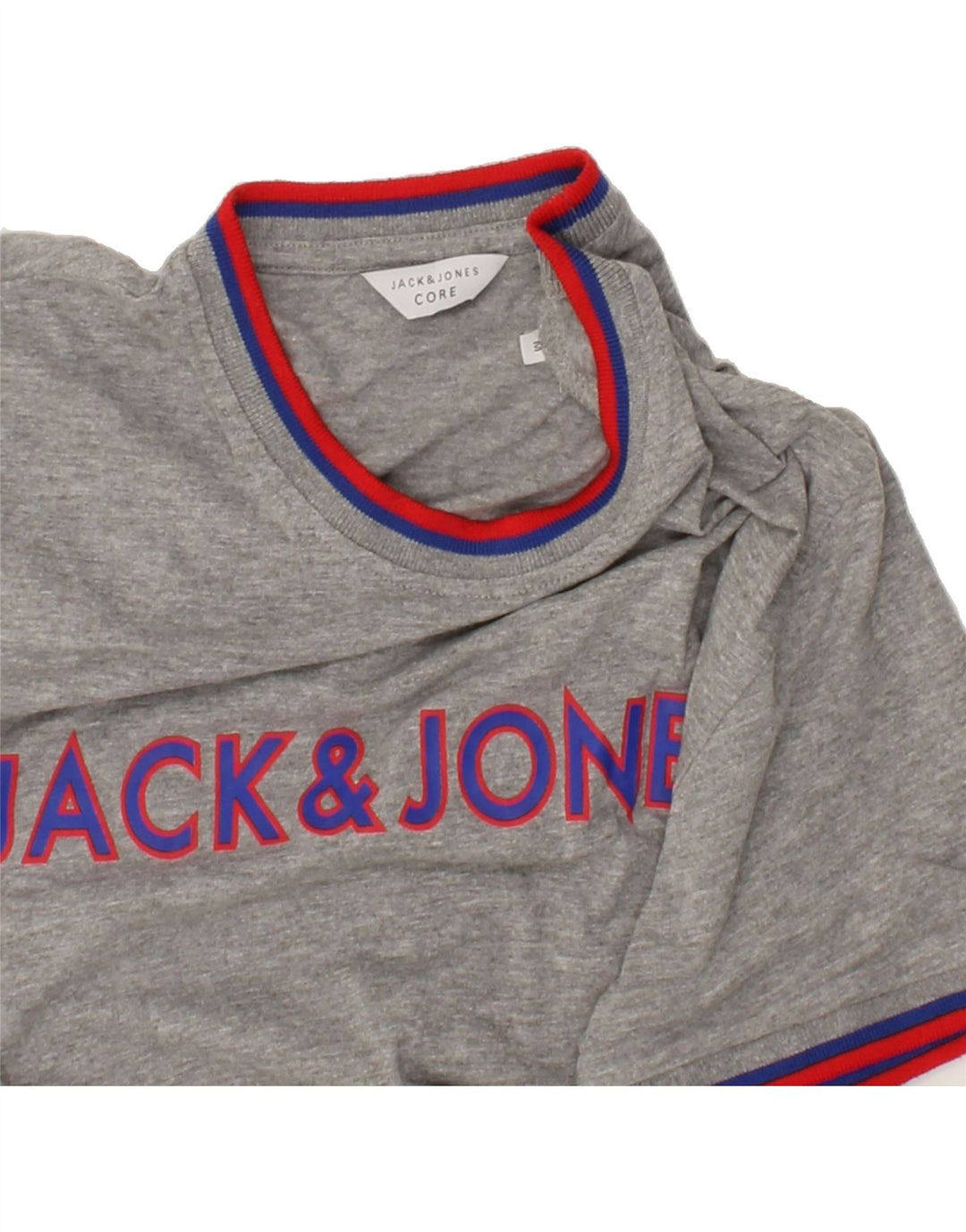 JACK & JONES Mens Graphic T-Shirt Top Medium Grey Cotton Vintage Jack & Jones and Second-Hand Jack & Jones from Messina Hembry 