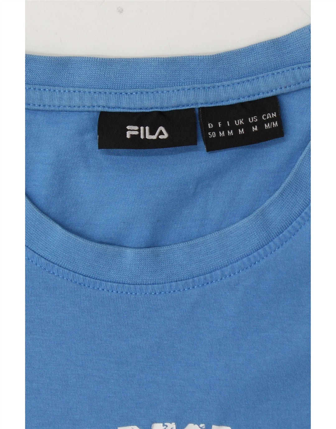 FILA Mens Graphic T-Shirt Top Medium Blue