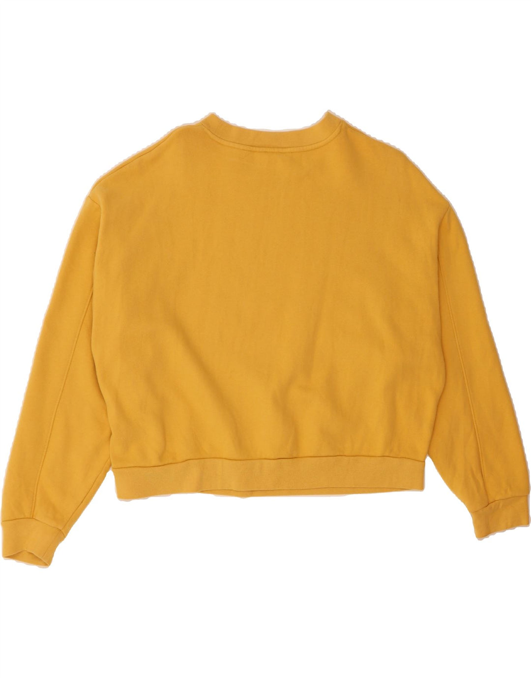 LEVI'S Womens Oversized Graphic Sweatshirt Jumper UK 14 Medium Yellow Vintage Levi's and Second-Hand Levi's from Messina Hembry 