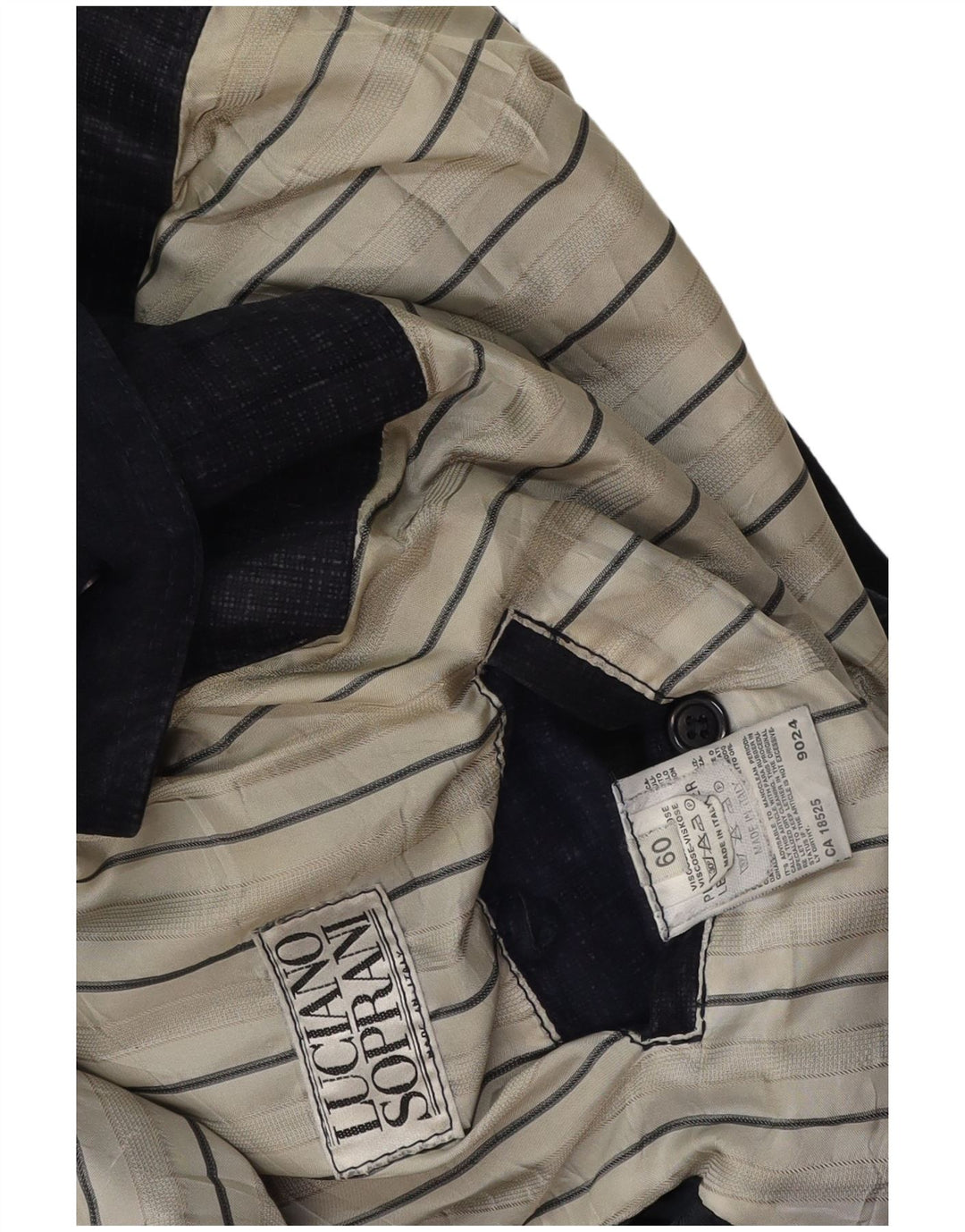 Luciano Soprani Mens Suede Jacket IT 60 5XL Navy Blue Leather