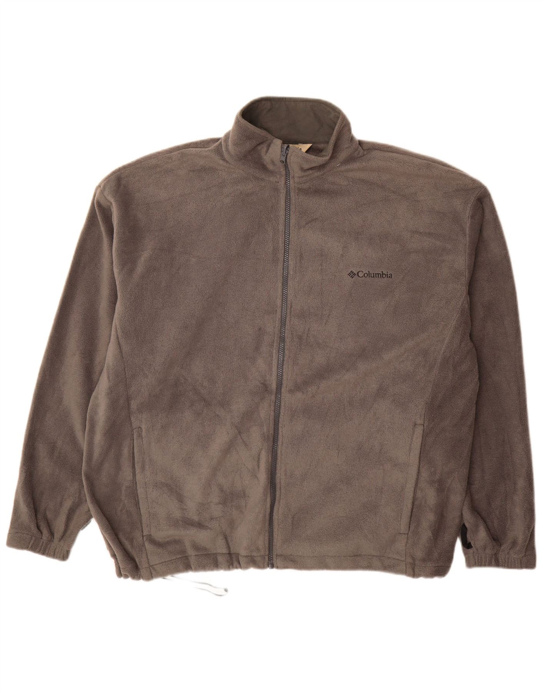 Columbia Mens Fleece Jacket UK 44 2XL Grey Polyester