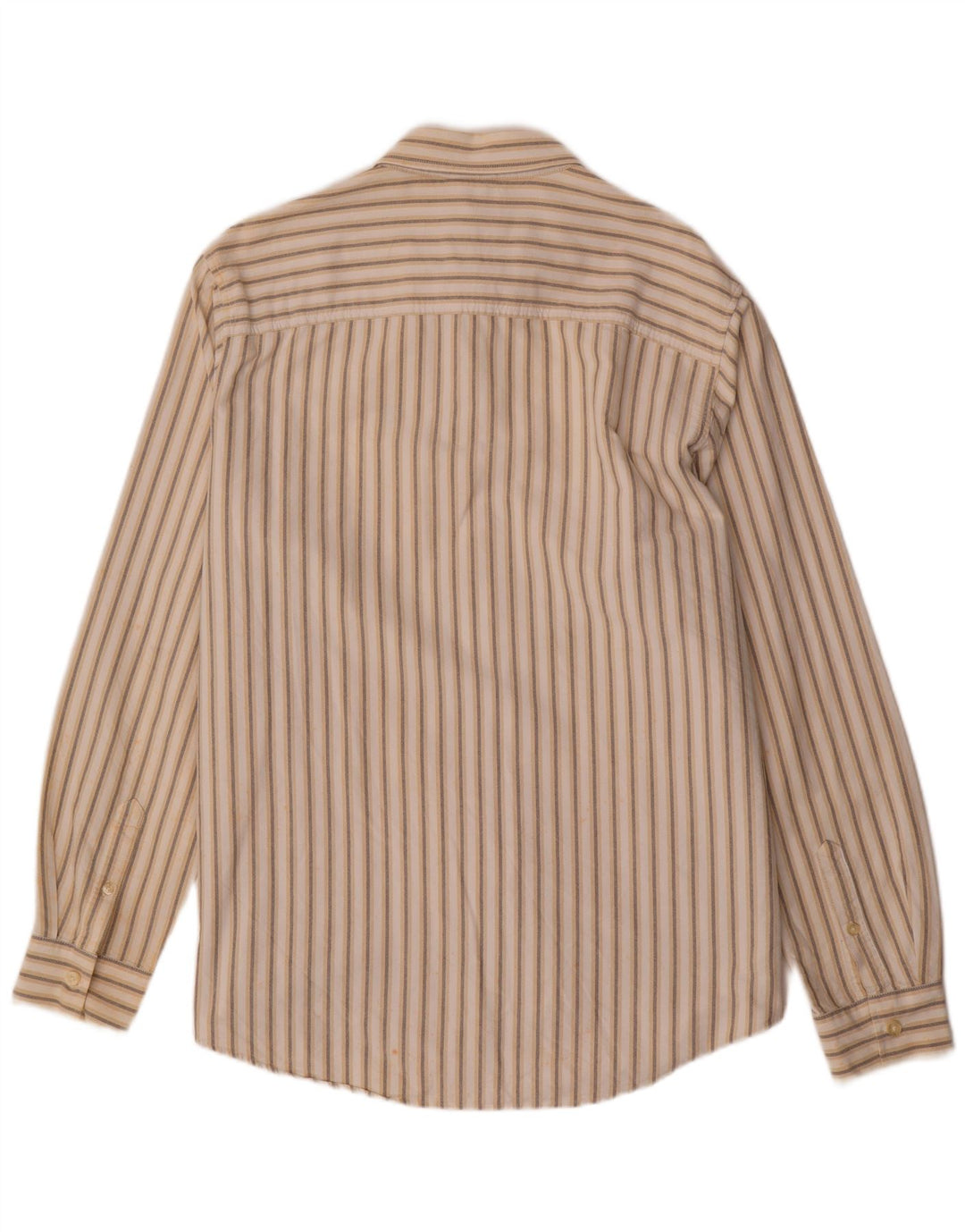 TIMBERLAND Mens Shirt 2XL Beige Striped Cotton